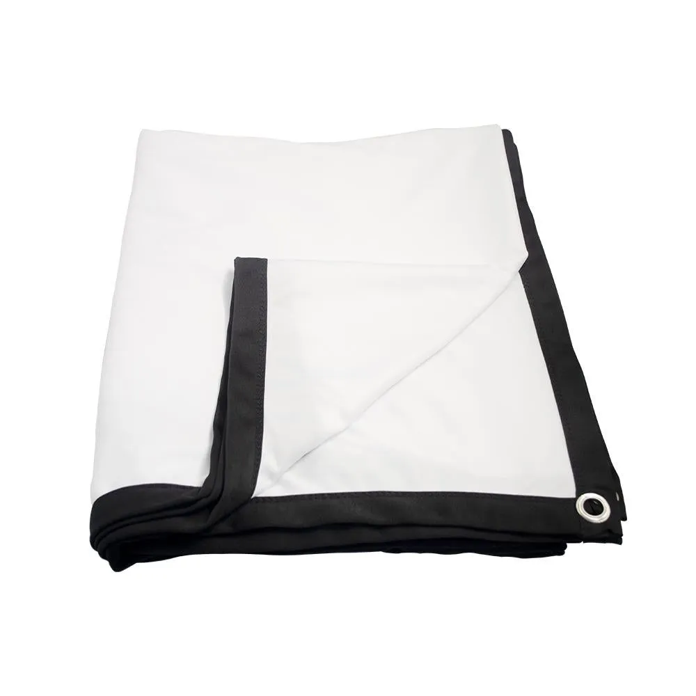 100 Folding Projector Curtain - 4 3 - 203x152cm - Milk Silk Polyester Film