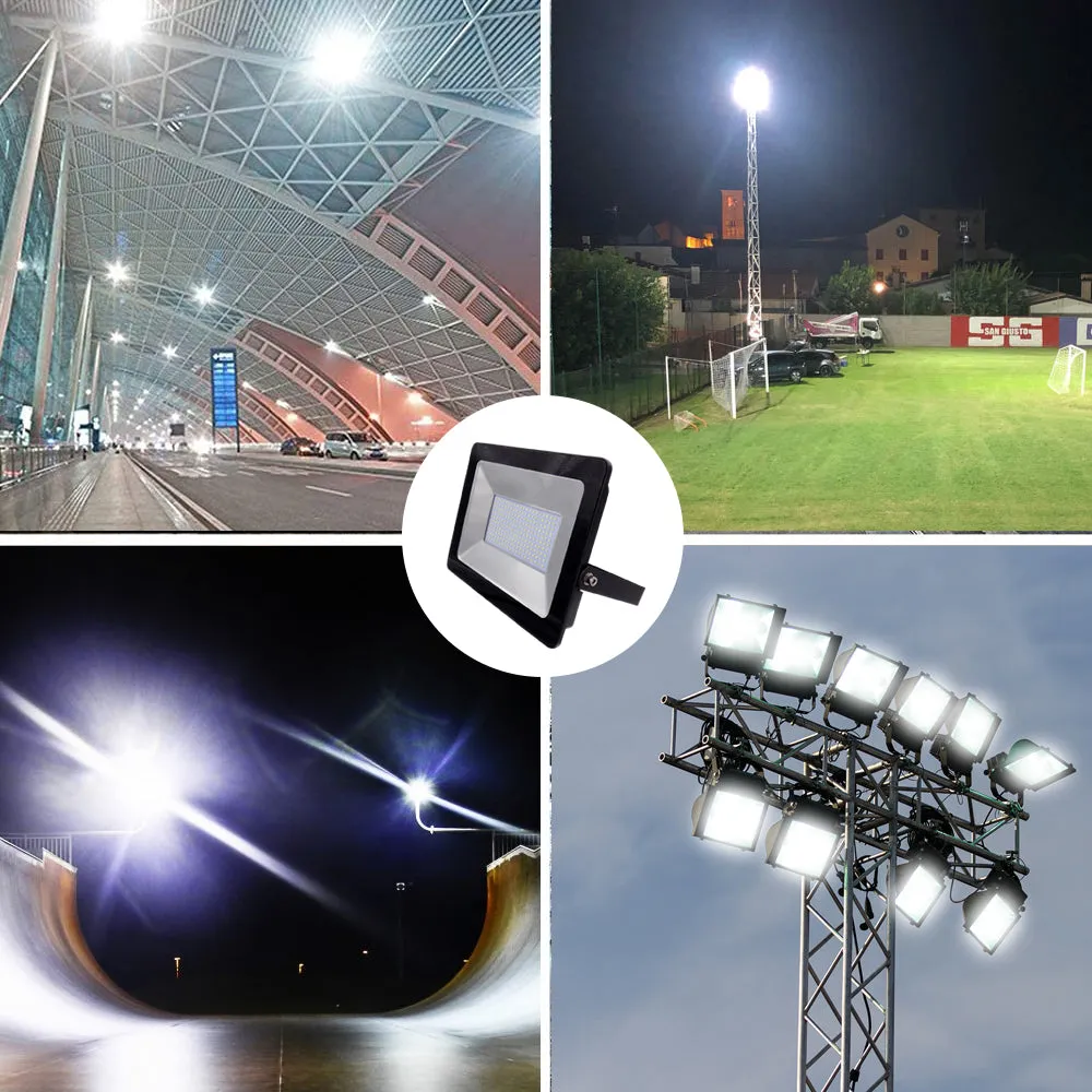 150W Outdoor LED Floodlight, 750W Halogen Equiv Work Lights, Waterproof IP66 Security Super Bright Light 15000Lm, 6500K for Garage, Porch, Garden