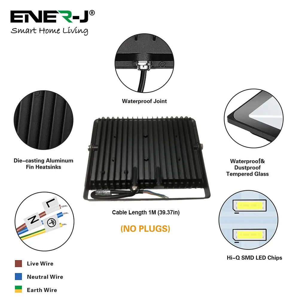 150W Outdoor LED Floodlight, 750W Halogen Equiv Work Lights, Waterproof IP66 Security Super Bright Light 15000Lm, 6500K for Garage, Porch, Garden