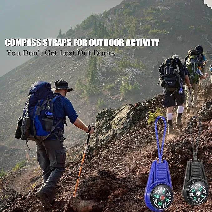 27 Pack Compass for Compass Hiking, 9 Colors, Mini Compass Survival, Small Compass Bulk, Suitable for Gifts, Camping, Hiking, Training, Party Favor Pocket