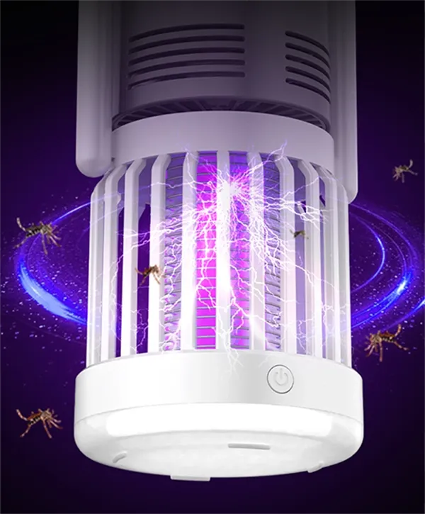 3-in-1 Camping Fan, Mosquito Zapper & Night Light  Portable Outdoor LED Lantern with USB Rechargeable for Outdoor and Indoor
