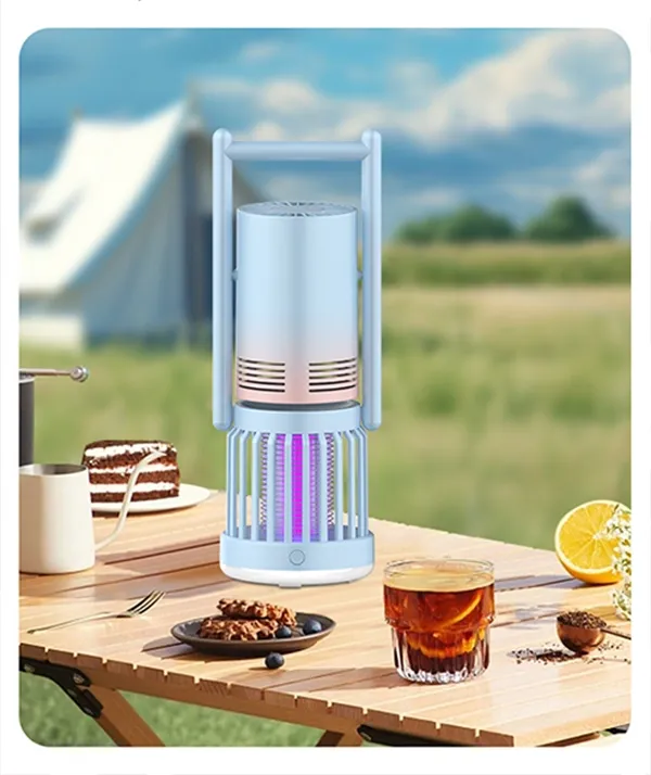 3-in-1 Camping Fan, Mosquito Zapper & Night Light  Portable Outdoor LED Lantern with USB Rechargeable for Outdoor and Indoor