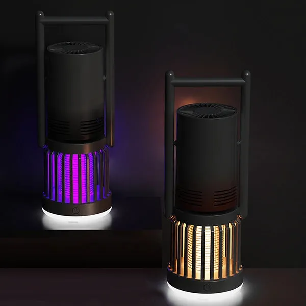 3-in-1 Camping Fan, Mosquito Zapper & Night Light  Portable Outdoor LED Lantern with USB Rechargeable for Outdoor and Indoor