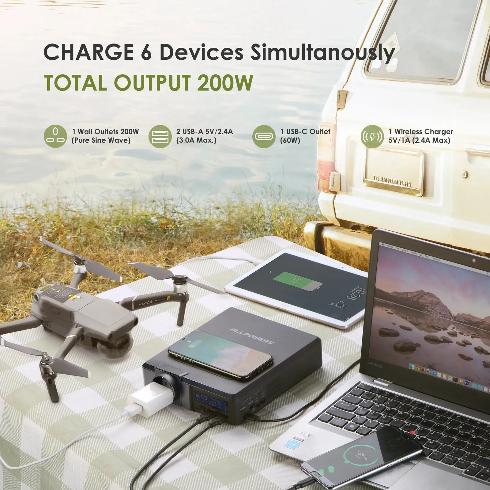 41600Mah Solar Powerbank 200W Backup For Home Outdoor Emergencies