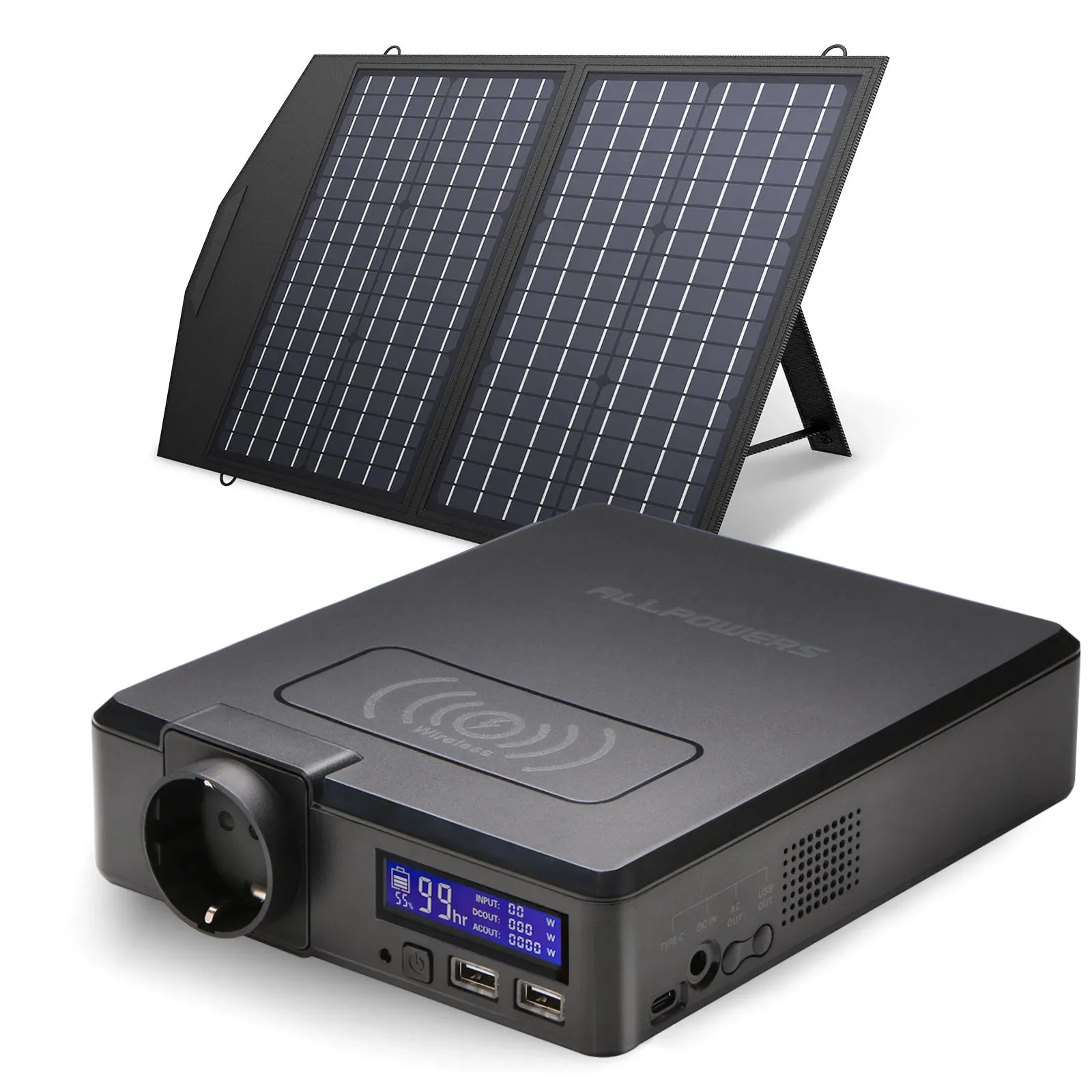 41600Mah Solar Powerbank 200W Backup For Home Outdoor Emergencies