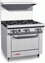 6 Burners Range with Oven