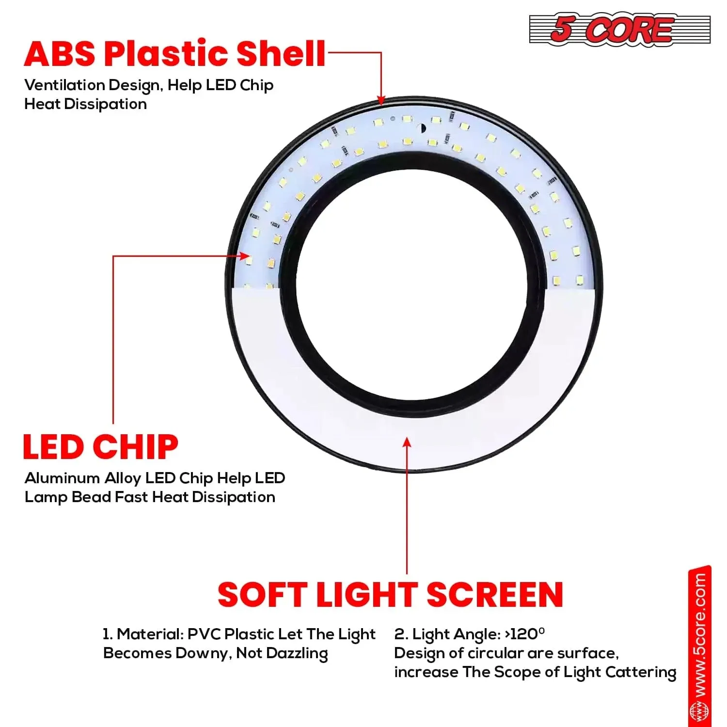 6 Inch Ring Light   Cell Phone Adjustable Stand