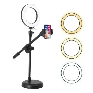 6 Inch Ring Light Cell Phone Adjustable Stand 6 Inch Ring Light Cell Phone Adjustable Stand
