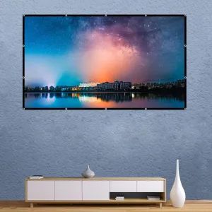 60 Folding Projector Curtain - 4 3 120x90cm Area - Milk Silk Polyester Film