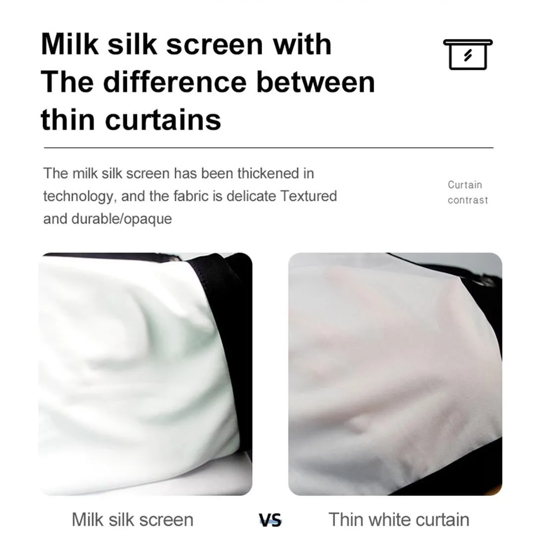60 Folding Projector Curtain - 4 3 120x90cm Area - Milk Silk Polyester Film