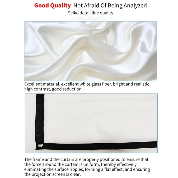 72 4 3 Projector Film Curtain - Thin Foldable Polyester - 146x110cm Projection Area