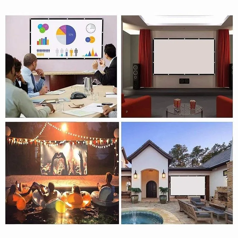 72 4 3 Projector Film Curtain - Thin Foldable Polyester - 146x110cm Projection Area