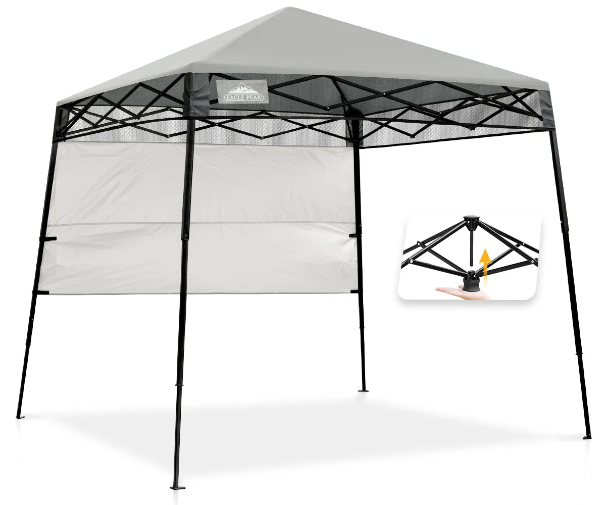 8x8 Pop Up Canopy Tent with Sidewall,8x8 Base 6x6 Top