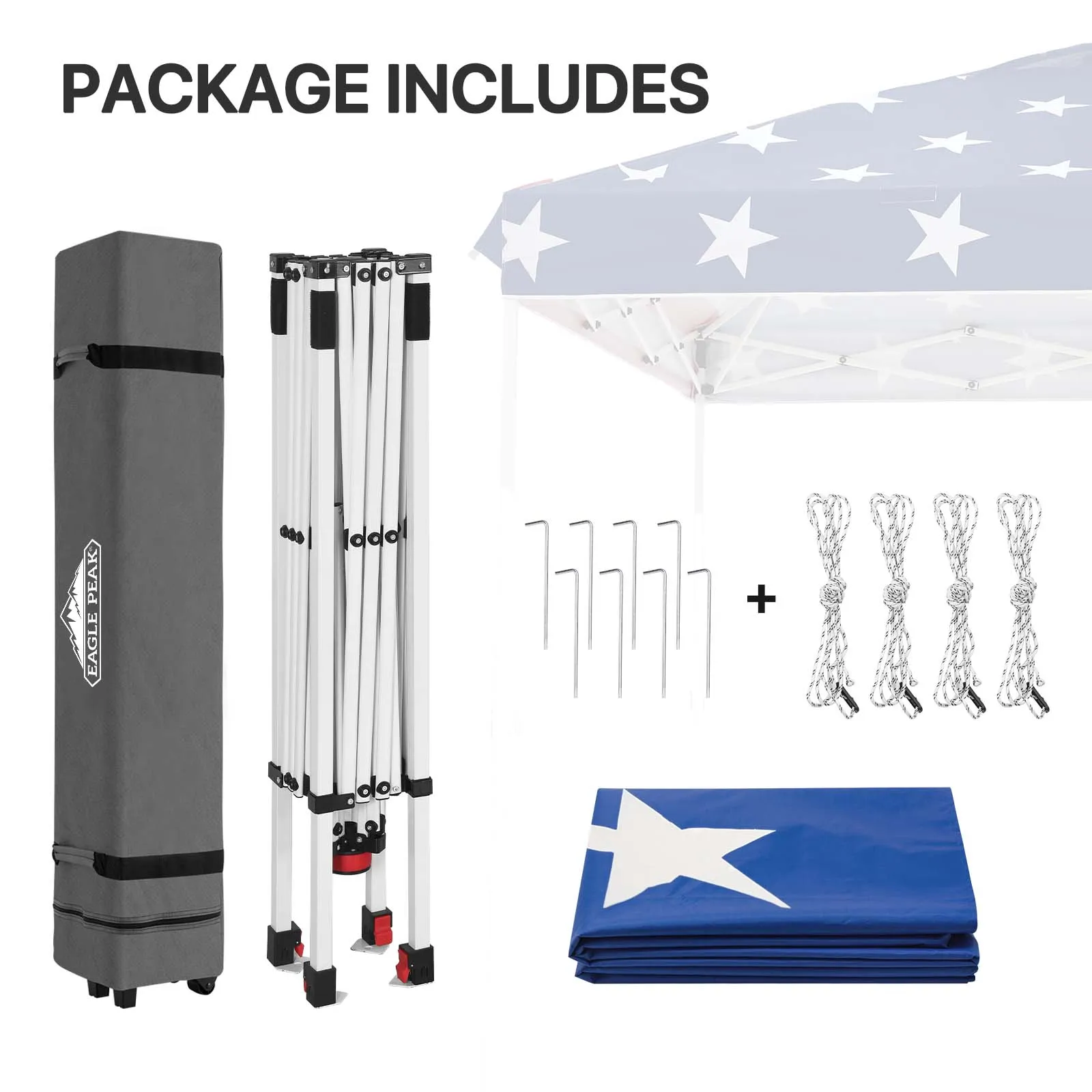 8x8 Pop Up Straight Leg Canopy