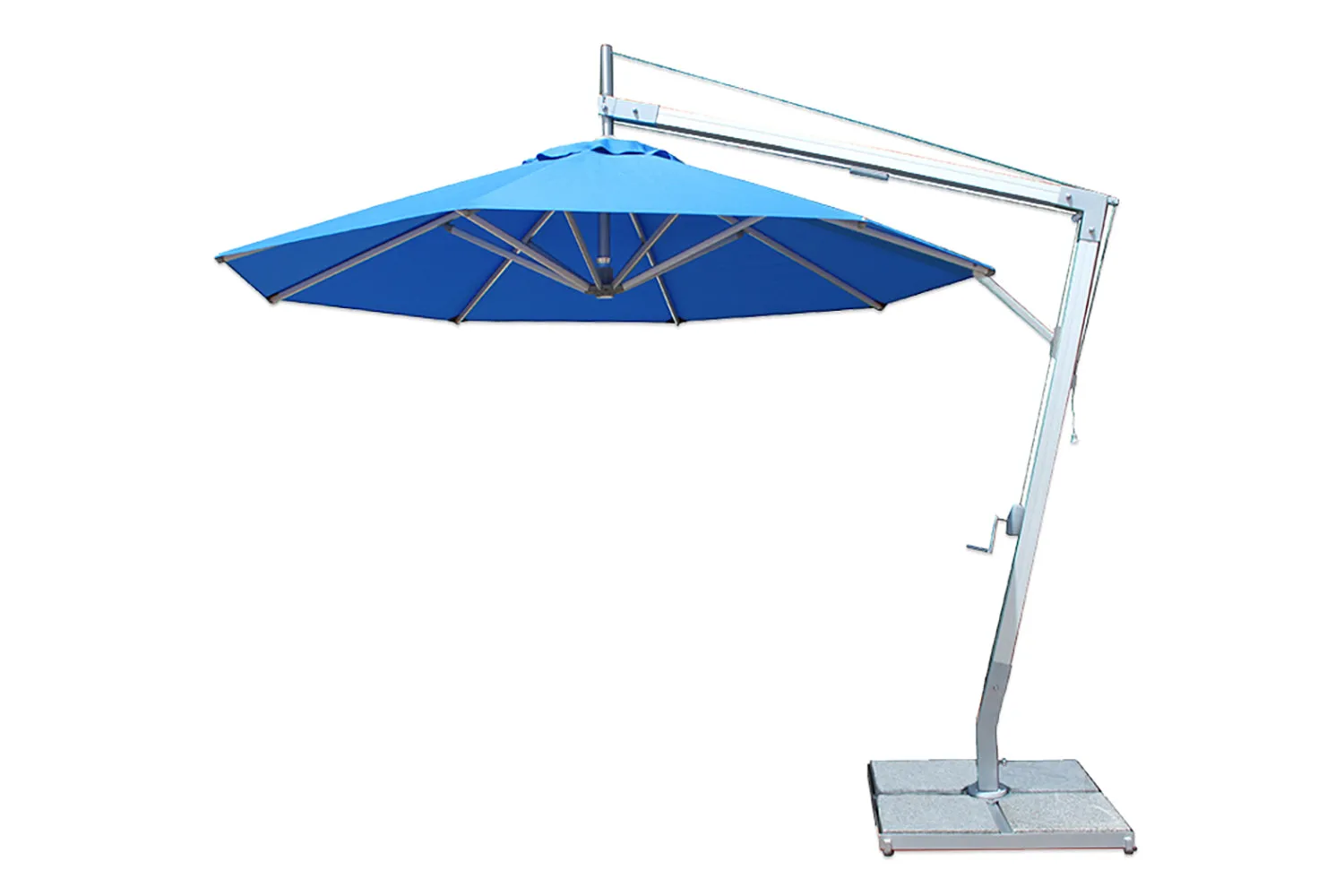 Bambrella 10' Round Santa Ana Side Wind Aluminum Manual Lift Cantilever Umbrella