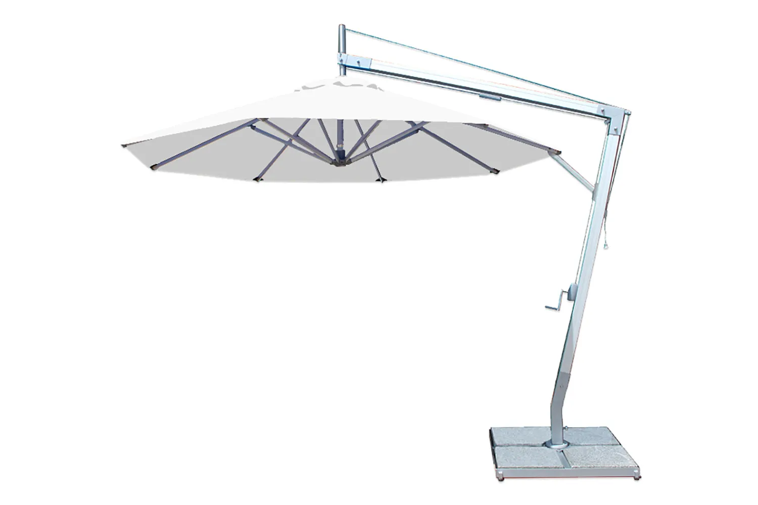 Bambrella 10' Round Santa Ana Side Wind Aluminum Manual Lift Cantilever Umbrella