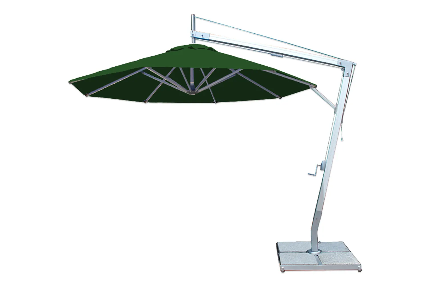 Bambrella 10' Round Santa Ana Side Wind Aluminum Manual Lift Cantilever Umbrella