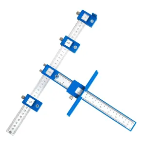 Blue Plastic Cabinet Door Punch Locator for Woodworking