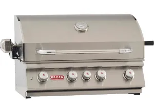 Bull Outdoor Standard Package Angus 30-inch 4 burner Grill with Stainless Steel Door/Drawer Combo,  Access Door, Standard Refrigerator and Cover LP