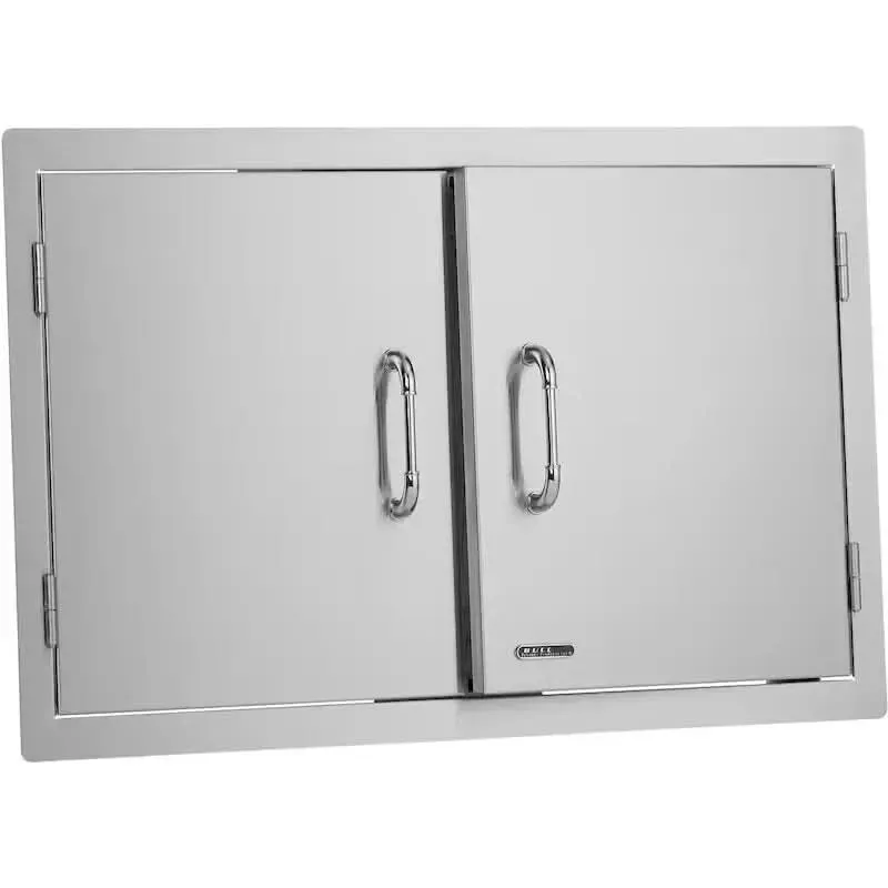 Bull Outdoor Standard Package Angus 30-inch 4 burner Grill with Stainless Steel Door/Drawer Combo,  Access Door, Standard Refrigerator and Cover NG