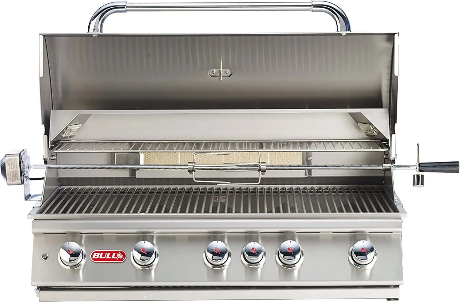 Bull Outdoor Standard Package Brahma 38-inch 5 burner Grill with Stainless Steel Door, Power Burner and Standard Refrigerator LP