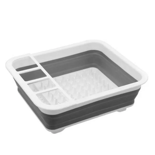Camping / Caravan Collapsible Silicone 5 Piece set - Dish Drainer - Bucket - Cutting Board - Basket - Strainer