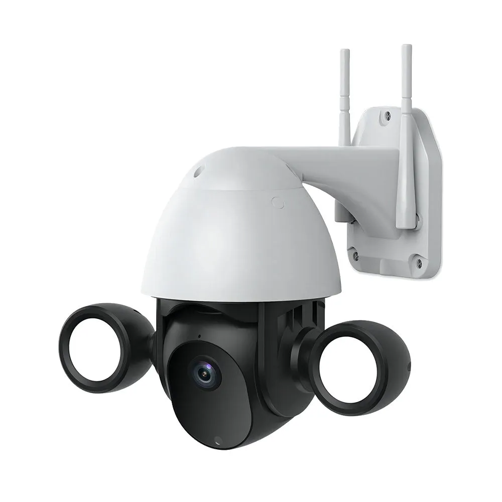 Cloud 3MP Tuya Floodlight WiFi Camera Outdoor 30M Color Night Vision Home Security Camera Auto Tacking Photo Alarm PTZ IP Camera
