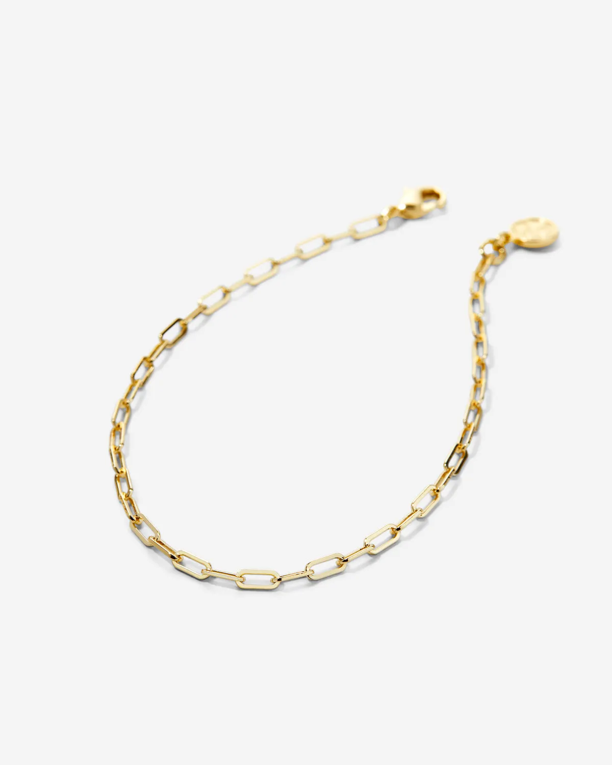 Connected Delicate Paperclip Chain Anklet