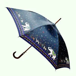 Elephant Procession Digital Printed Umbrella (Straight)