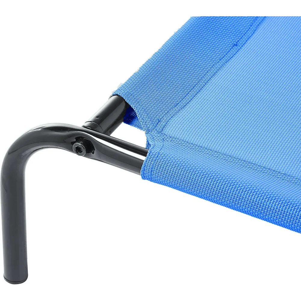 Fluffy's Pawsome Waterproof elevated Sides Camping Bed for Dogs (Blue)