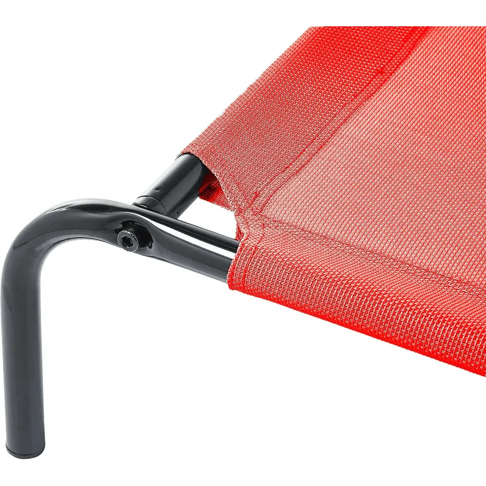 Fluffy's Pawsome Waterproof elevated Sides Camping Bed for Dogs (Red)