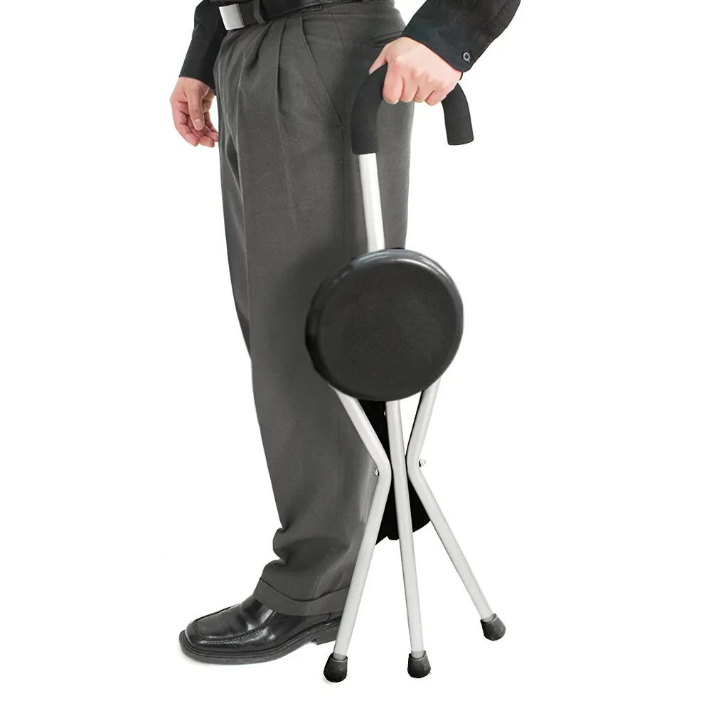 Folding Cane Medical Travel Seat Walking Stick Portable Camping Hiking Chair New