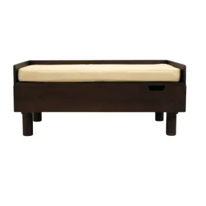 FurryLiving Hibachi Dark Brown Bed with Storage for Dogs (Medium)