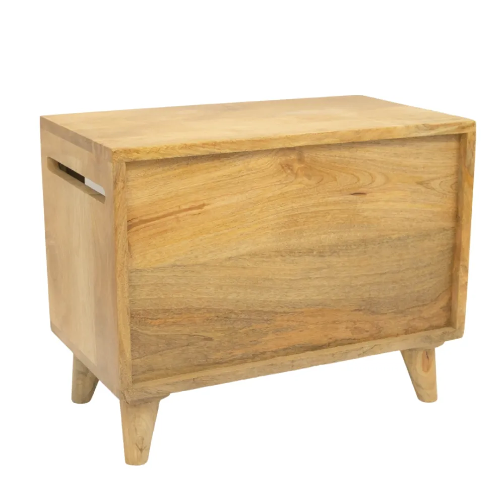 FurryLiving Telly Side Table with Cushion for Small Dogs and Cats (Oak)