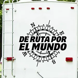 GADGETS WRAP Vinyl Decal Sticker Spanish Camping Rv Travel World Compass (Item Finish Size : 56cm x 55cm)