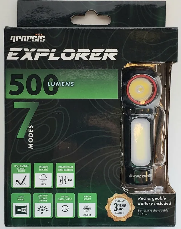 Genesis Explorer 500 Lumens Headlamp GNHT-750CBR