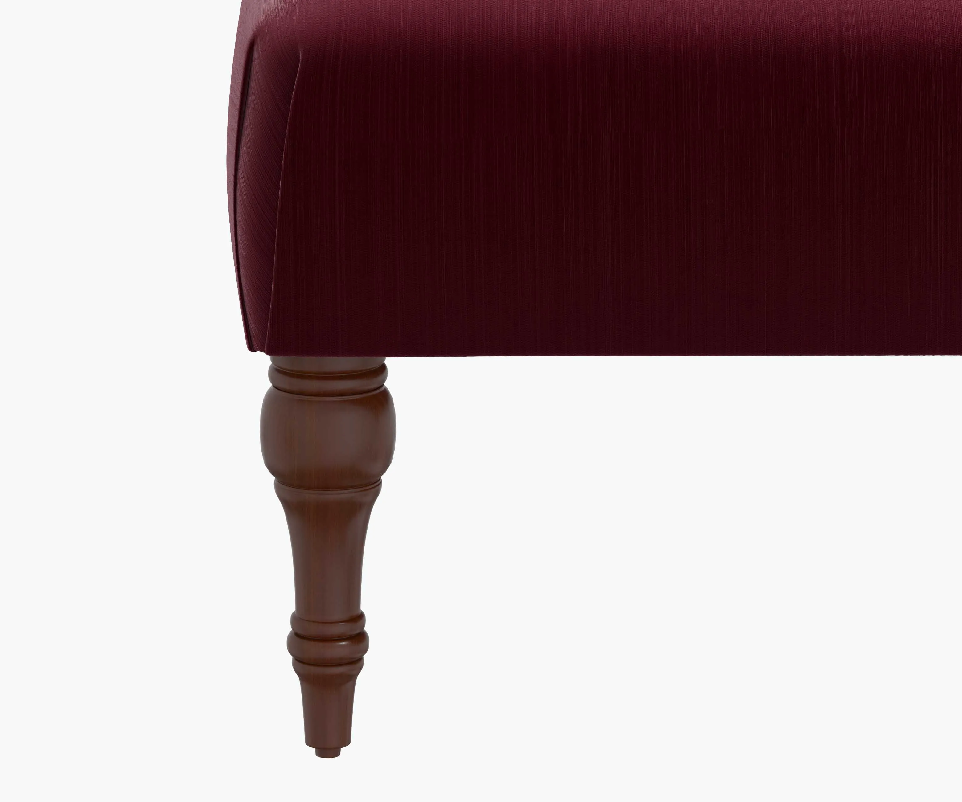 Greenwich Ottoman - Walnut Velvet