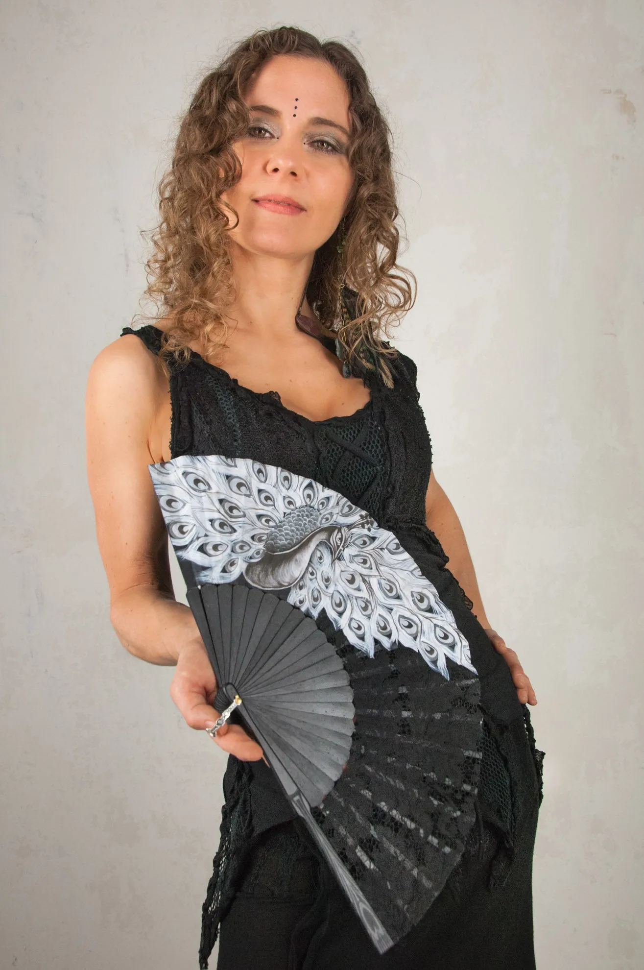Hand Fan Peacock
