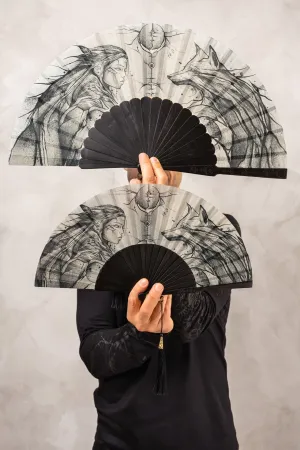 Hand Fan Witch Fox