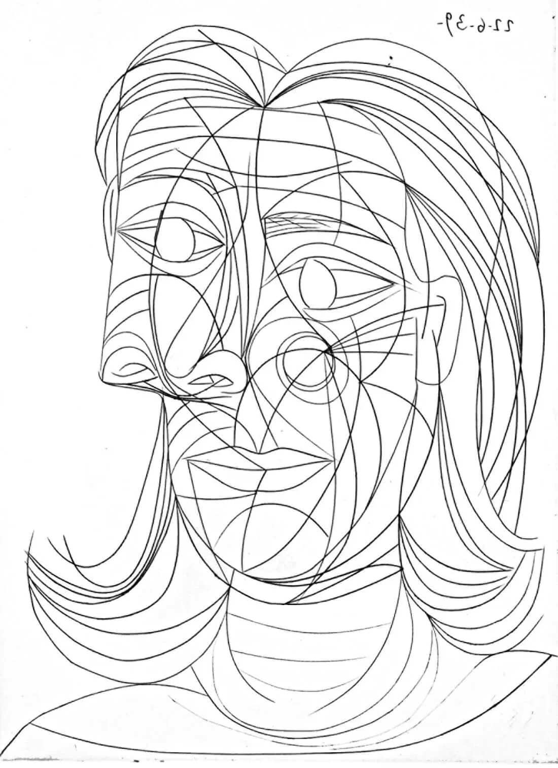 Head Of A Woman (Tête de Femme) – Pablo Picasso Painting - Framed Prints