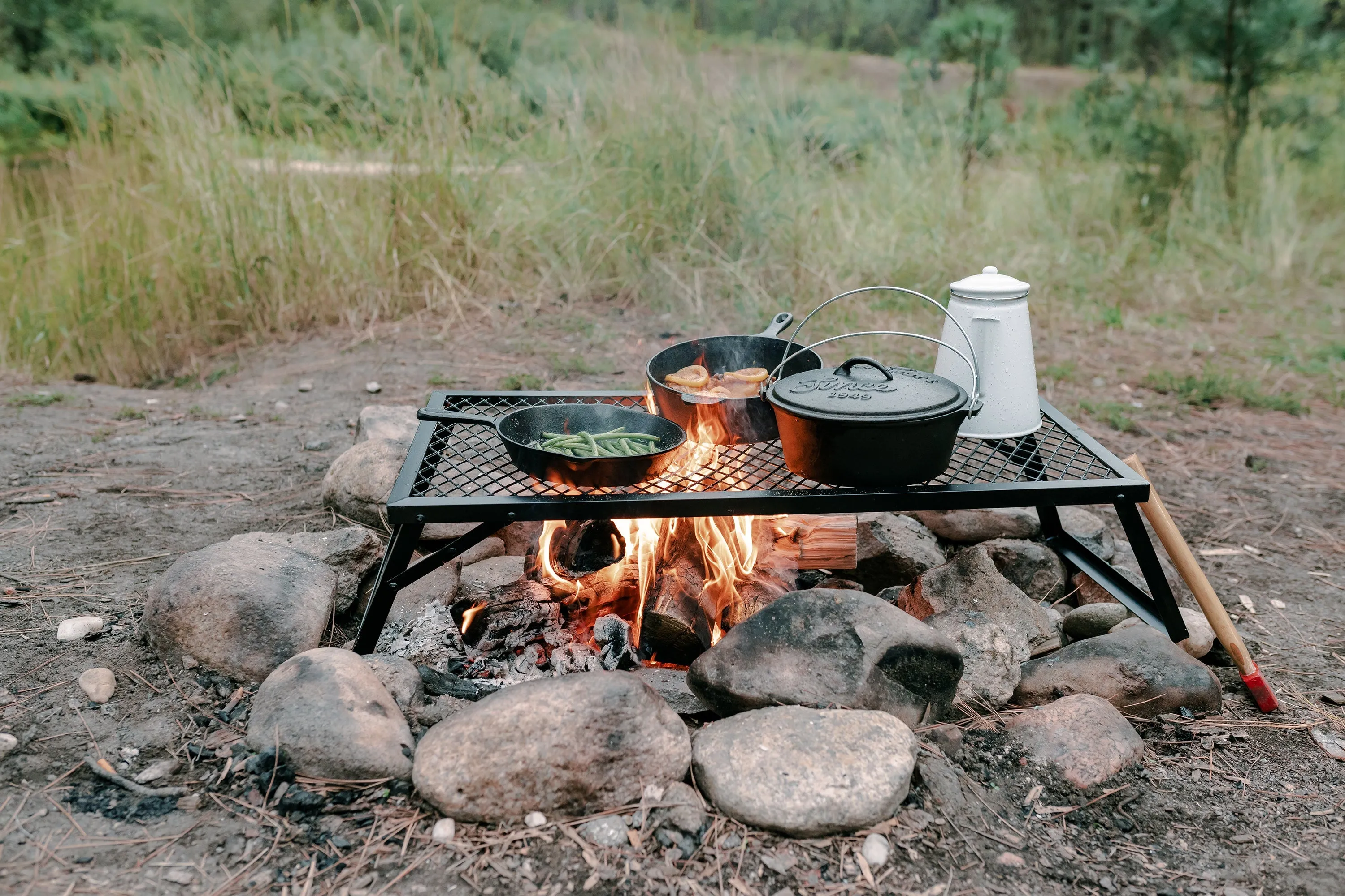 Heavy Duty Steel Camp Grill - 36 In X 18 In