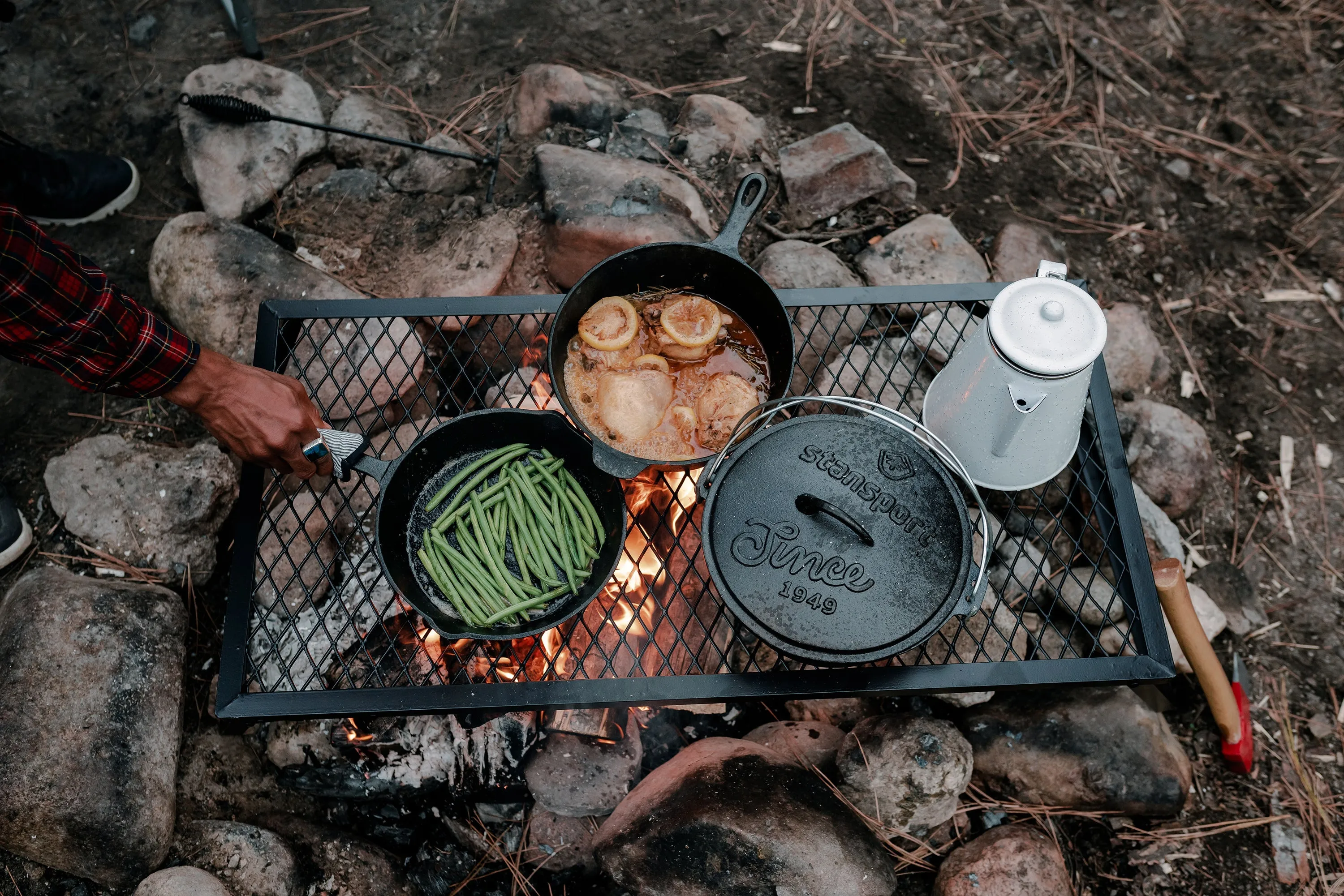 Heavy Duty Steel Camp Grill - 36 In X 18 In