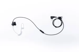 Impact Silver Series 1-Wire Surveillance Kit with Micro In-Line Push-To-Talk (PTT) and Acoustic Tube M11-S1W-AT3-MP