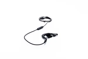 Impact Silver Series 1-Wire Surveillance Kit with Micro In-Line Push-To-Talk (PTT) and Ear Hanger with Ear Bud VY1A-S1W-EH1-MP