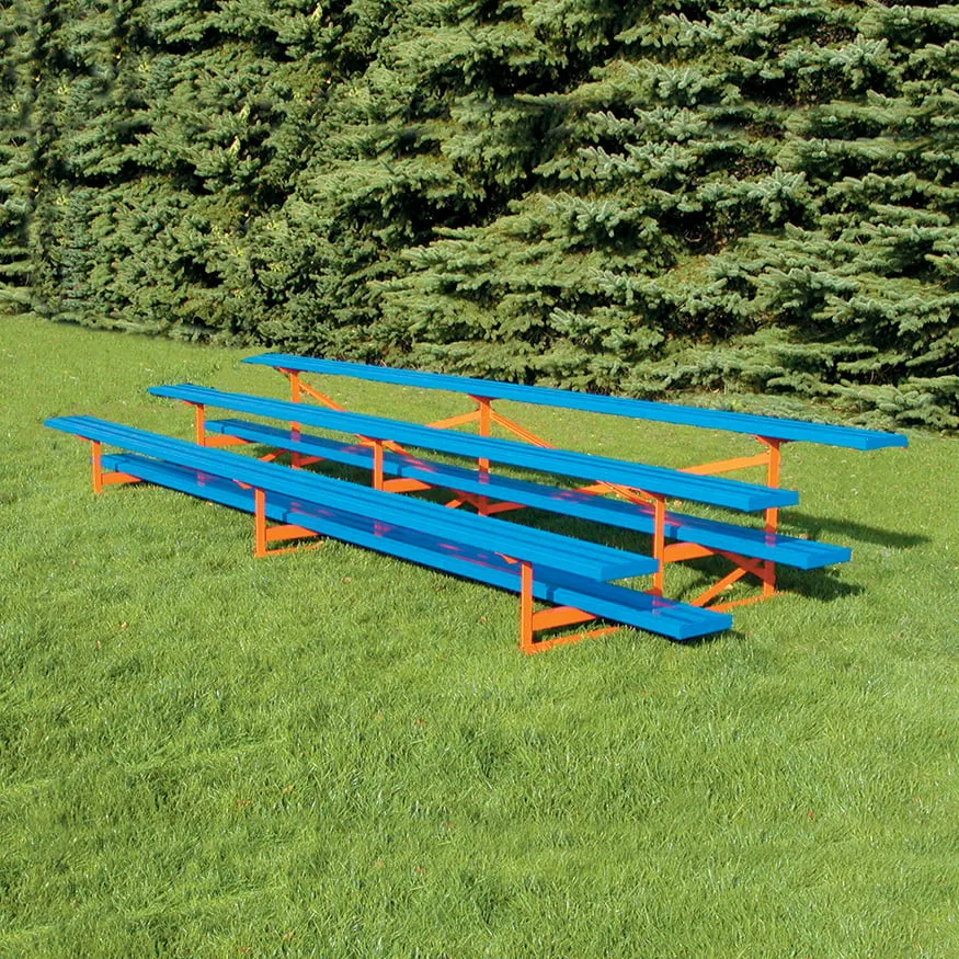 Jaypro Bleacher - 15 ft. (3 Row - Single Foot Plank) - All Aluminum (Powder Coated)