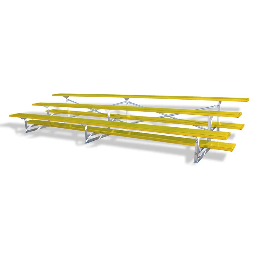 Jaypro Bleacher - 15 ft. (3 Row - Single Foot Plank) - All Aluminum (Powder Coated)