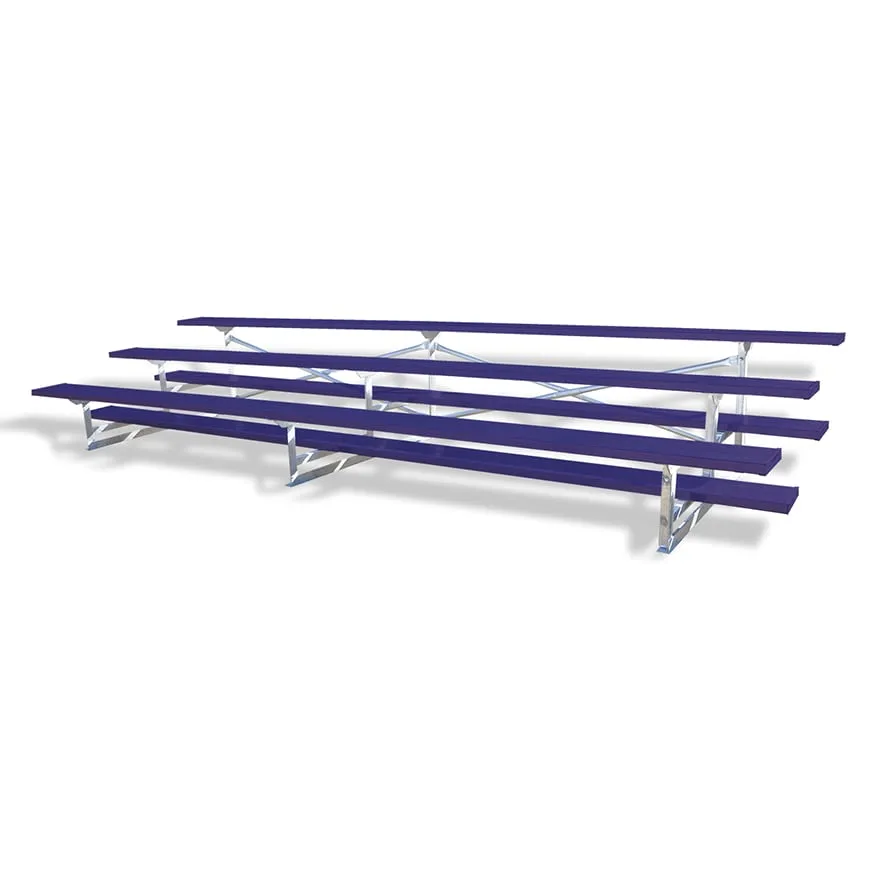 Jaypro Bleacher - 15 ft. (3 Row - Single Foot Plank) - All Aluminum (Powder Coated)