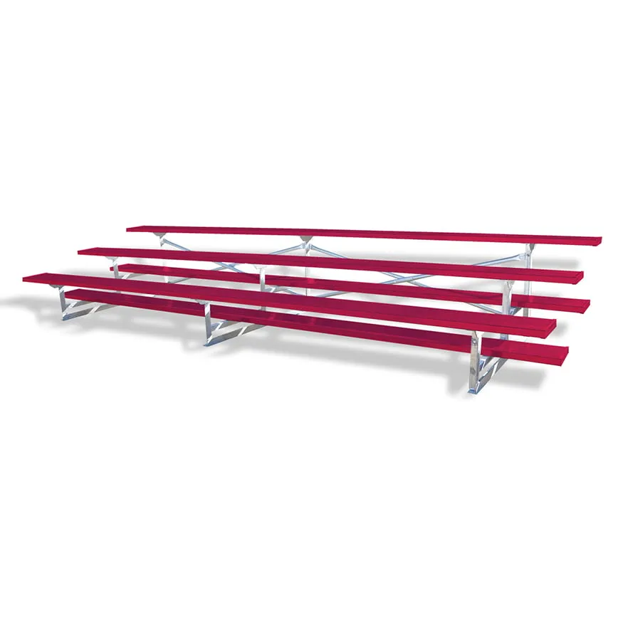 Jaypro Bleacher - 15 ft. (3 Row - Single Foot Plank) - All Aluminum (Powder Coated)