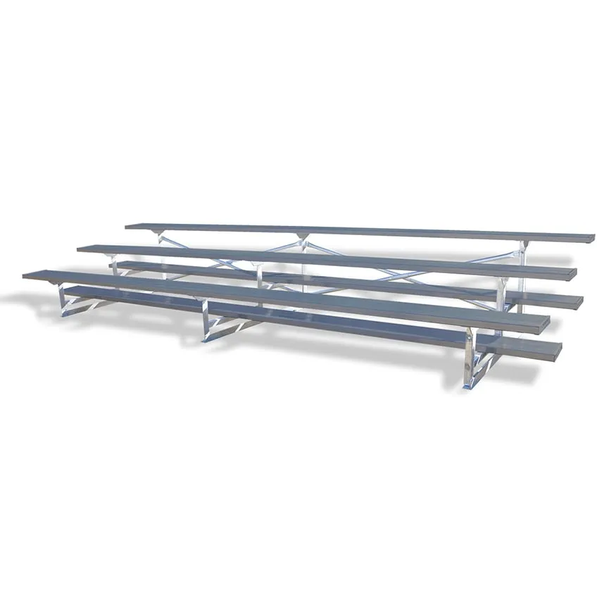 Jaypro Bleacher - 15 ft. (3 Row - Single Foot Plank) - All Aluminum (Powder Coated)