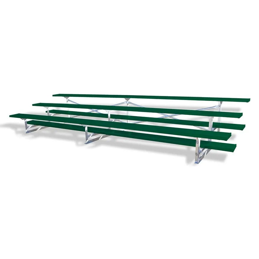 Jaypro Bleacher - 15 ft. (3 Row - Single Foot Plank) - All Aluminum (Powder Coated)